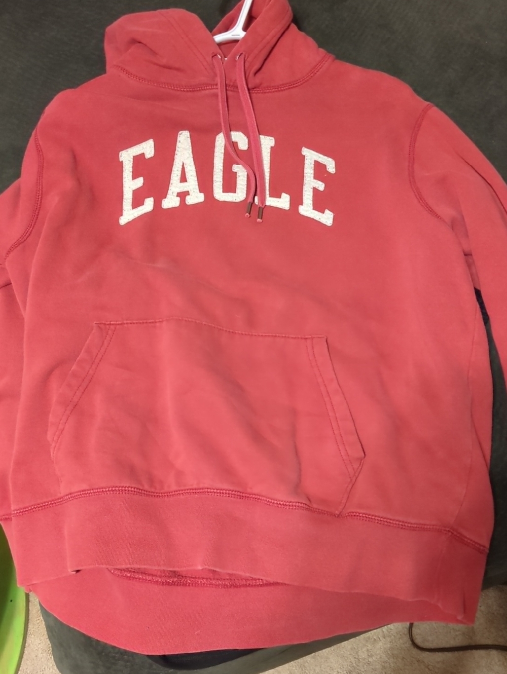 American Eagle Outfitters Brick Red Hoodie with Logo Tag